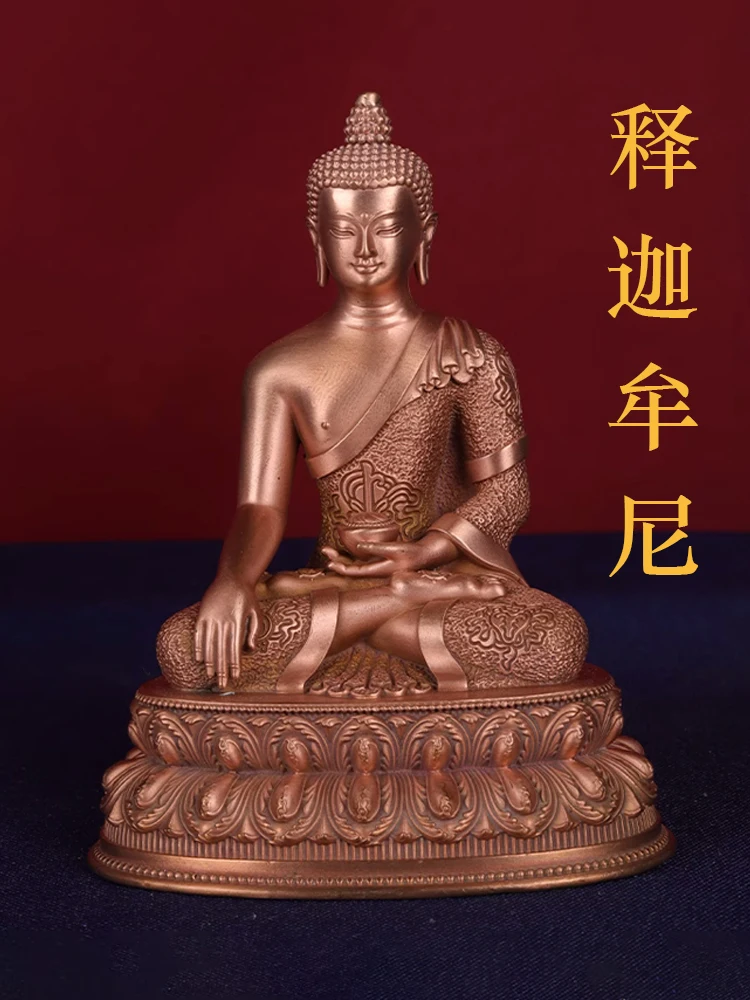 Siddhattha gotama antique pure copper carries a 7-inch 3-inch small Buddha statue, and the Tibetan tantric Buddha platform offer