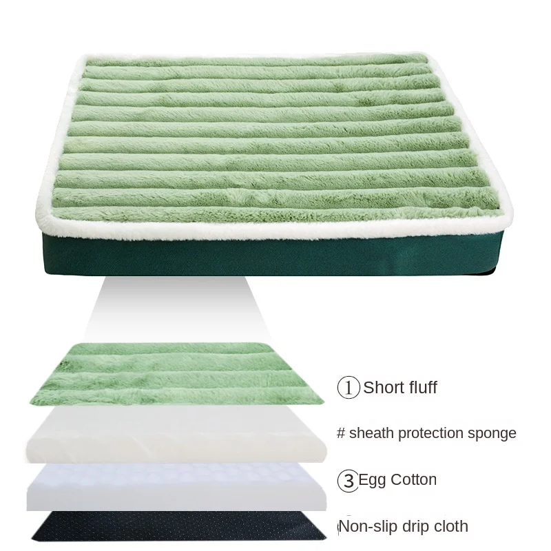 Luxury Dog Bed Dog Sleeping Mat Anti-tear Mattress Winter Warm Large Size Soft And Comfortable Removable And Washable Floor Mat