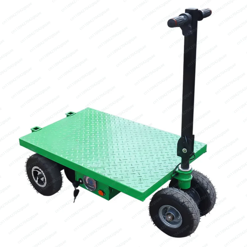 Electric folding trolley 900w construction site decoration and pulling goods portable flat truck
