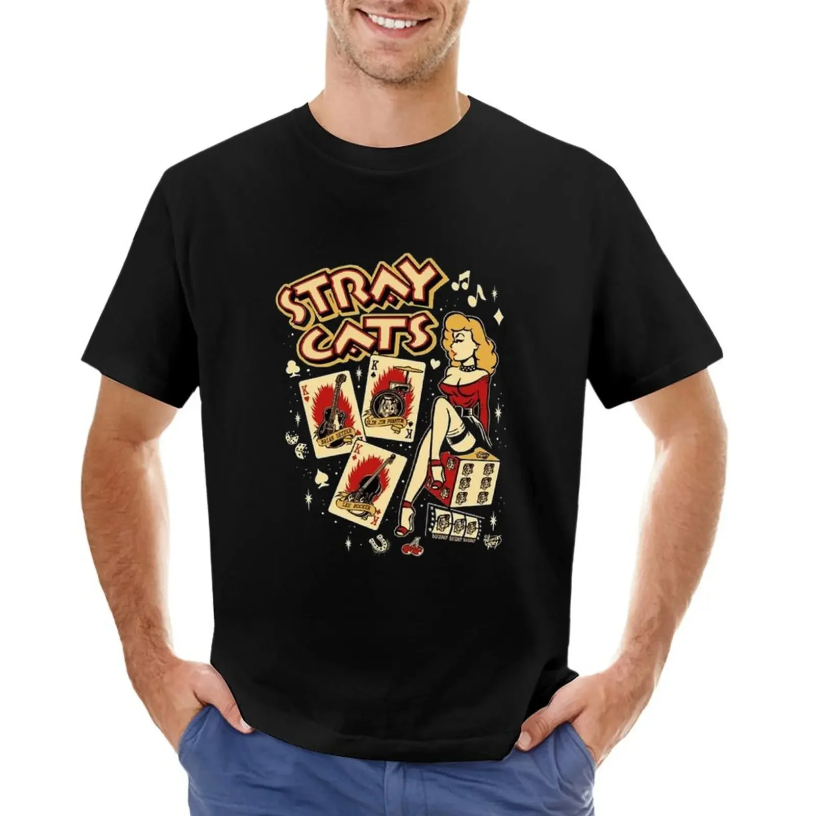 

stray cats band rock stray cats T-shirt sweat customizeds t shirt for men