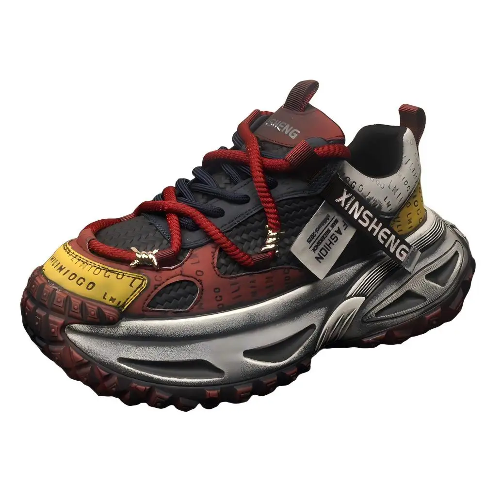 

2026, новые кроссовки на массивной платформе в стиле ретро, мужские и женские серые нескользящие повседневные туфли для тяжелой промышленности, обувь для папы, повседневная обувь на каблуке