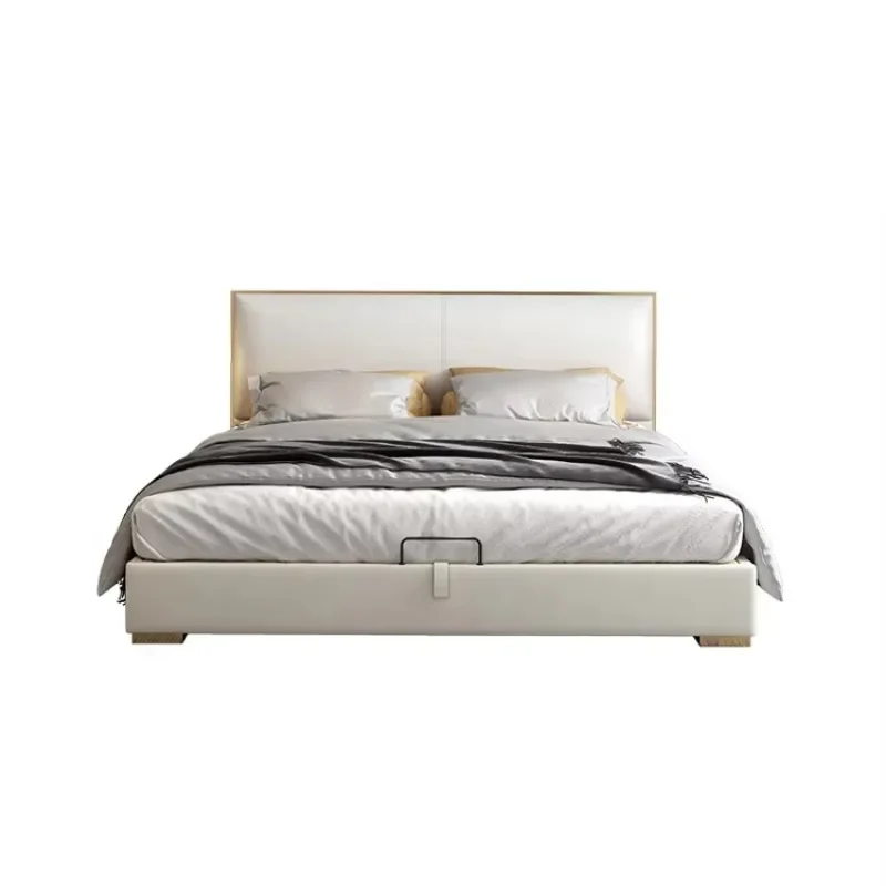 

Latest Design Modern Double Bed For room Furniture Hotel Set King Size Leather