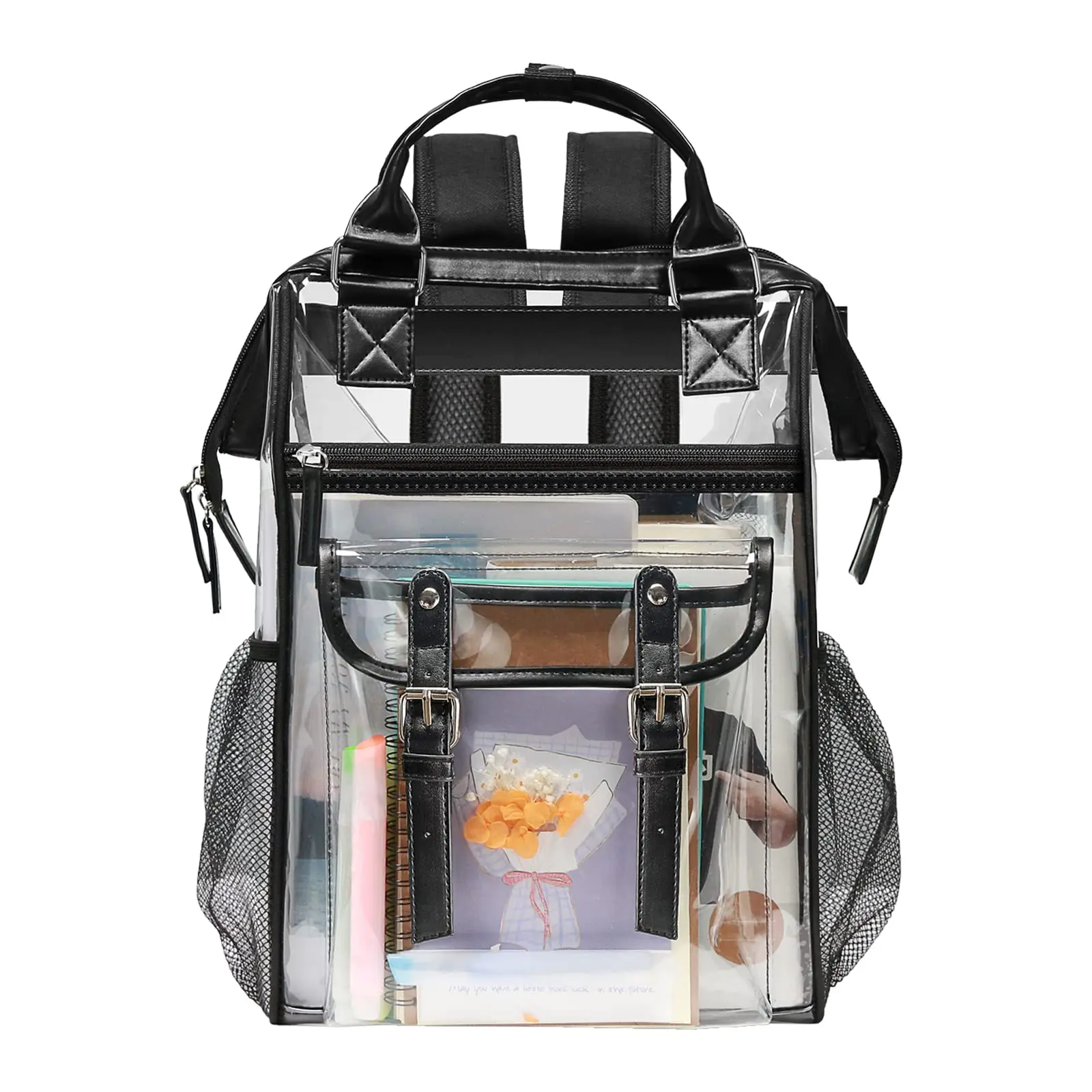 PVC Transparent Backpack with Large Capacity Waterproof Storage Bag Travel and Leisure Day bag Holiday Backpack Clear Bag