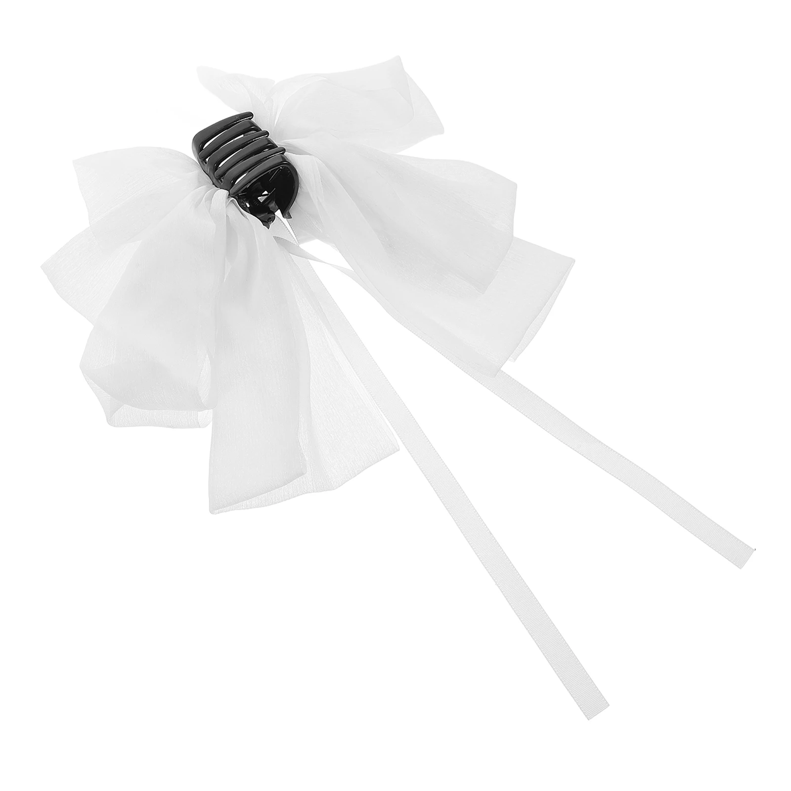 

Large Bow Bubble Gauze Hair Clip Elegant Non-Slip Styling Accessories for Women Thin Thick Hair Daily Wear Claw Clip Bow