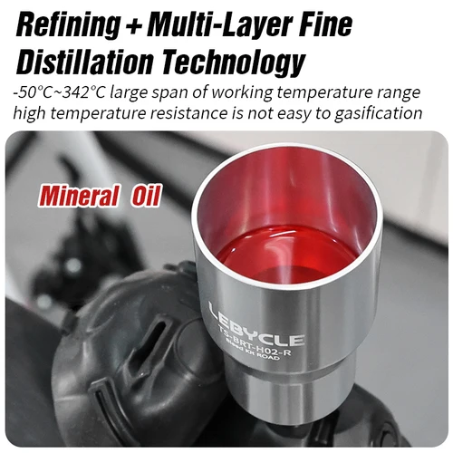Imagen 2 del producto LEBYCLE aceite Mineral de frenos de bicicleta 60ML DOT aceite de freno hidráulico 60ML para sistemas de frenos hidráulicos de bicicleta Shimanod MGUARA Tektro