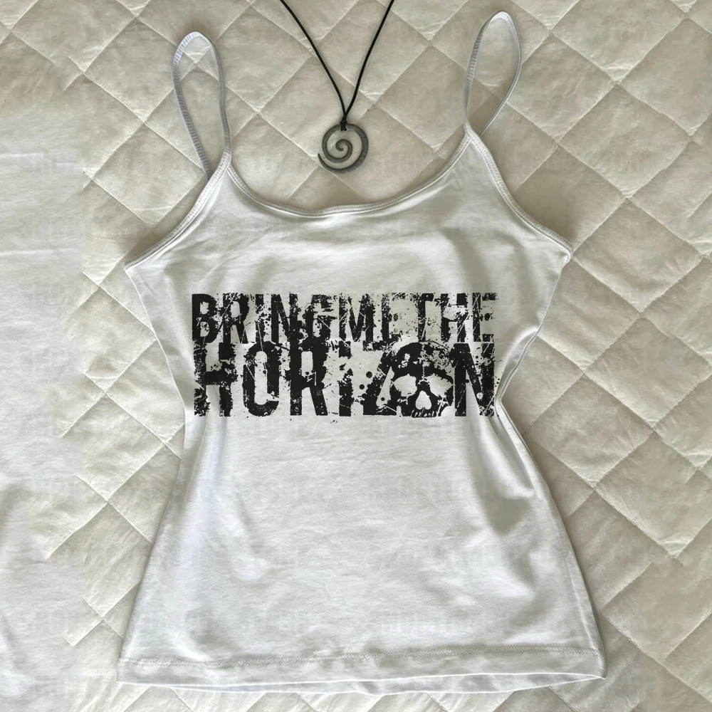 Y2k clothing Gothic aesthetic cute sleeveless vest punk garbage rock letter print garbage rock crop top electronic girls tight f