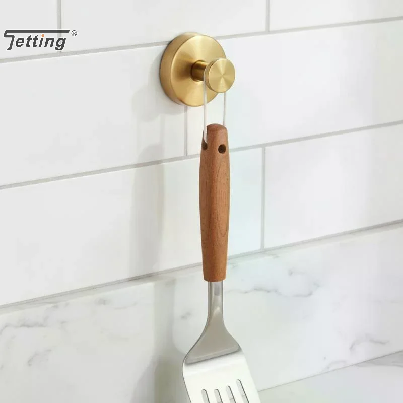 Stainless Steel Suction Cup Hooks Punch-free Wall Mounted Hook Kitchen Bathroom Powerful Vacuum Sucker Hook Towel Hanging Holder view 4