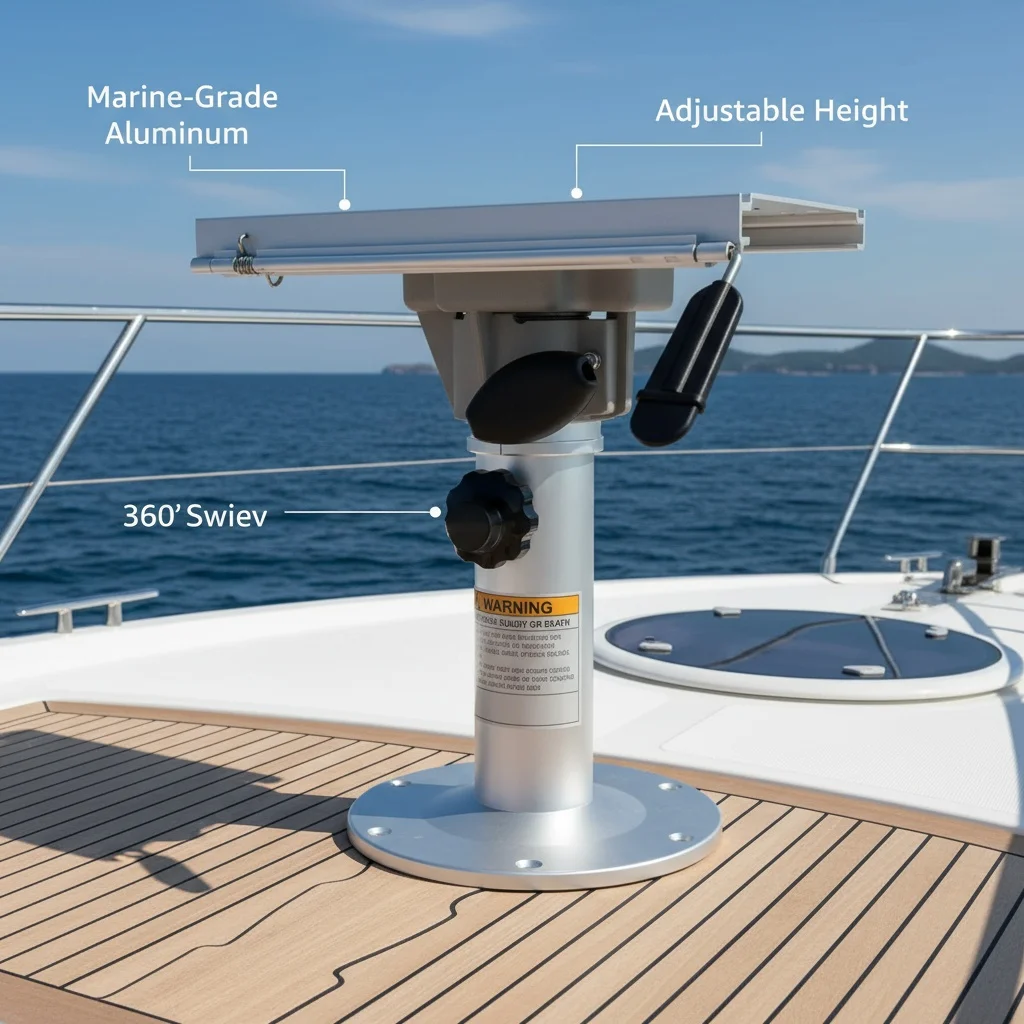 Boat Seat Pedestal Boat Seats and Bases with Slide and Swivel for Locking Captain Chair