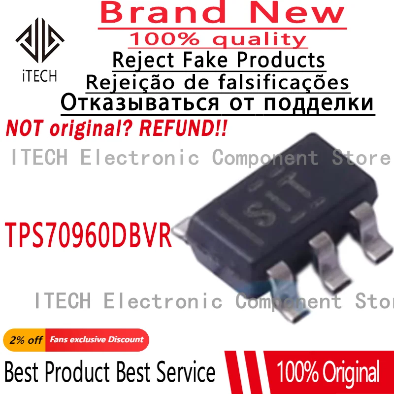 10pcs/lot Original TPS70960DBVR SIT TPS70960DBVT TPS70960 TPS70960D SOT-23-5 100% New and Genuine