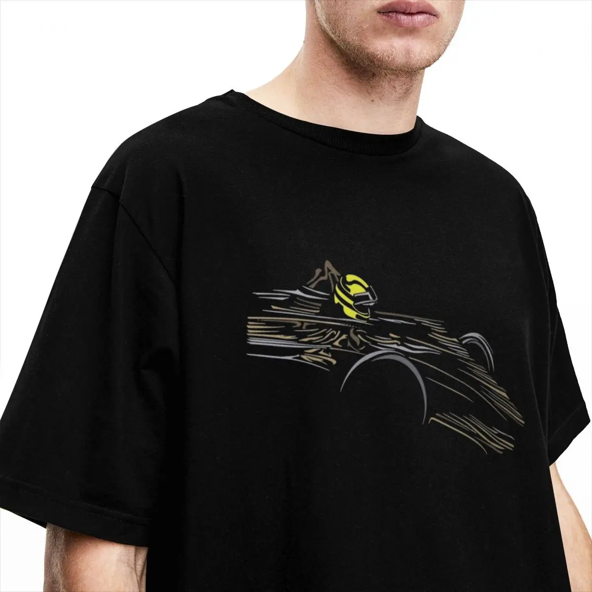 Ayrton-ヴィンテージメンズヴィンテージTシャツ,ラウンドカラー,コットン100%,カーレース,半袖,6xl,衣類