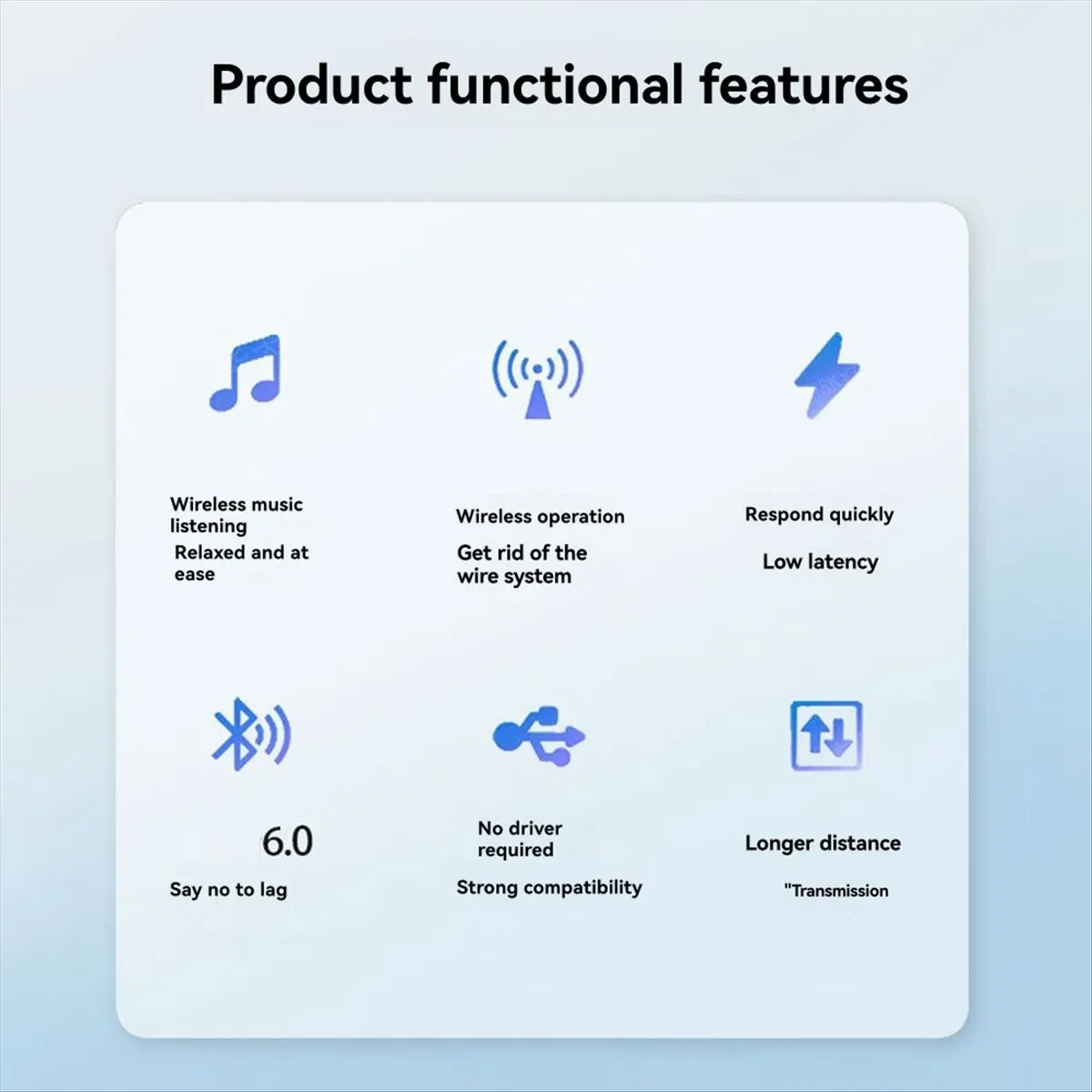 (A26M) USB Bluetooth 6.0 Adapter Music Audio Receiver Transmitter for Bluetooth Speaker Keyboard Mouse Headphone Printer