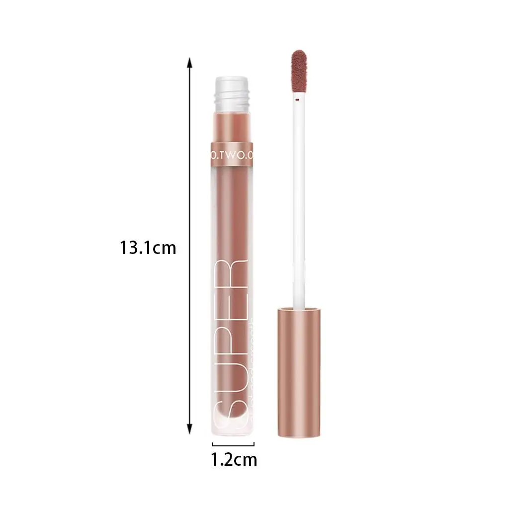 Vloeibare matte lippenstift waterdichte glans 12-kleuren fluwelen lipliner pennenset voor damescosmetica