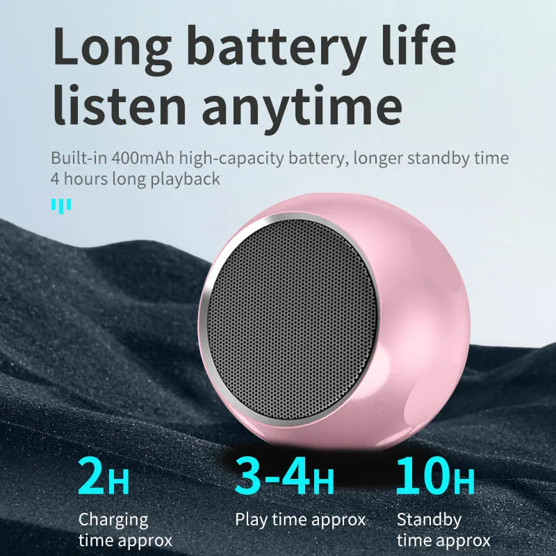 Mini Portable Metal Speaker Metallic Wireless Bluetooth Speaker TWS Stereo Indoor/Outdoor Portable Subwoofer Compact Speaker image 5