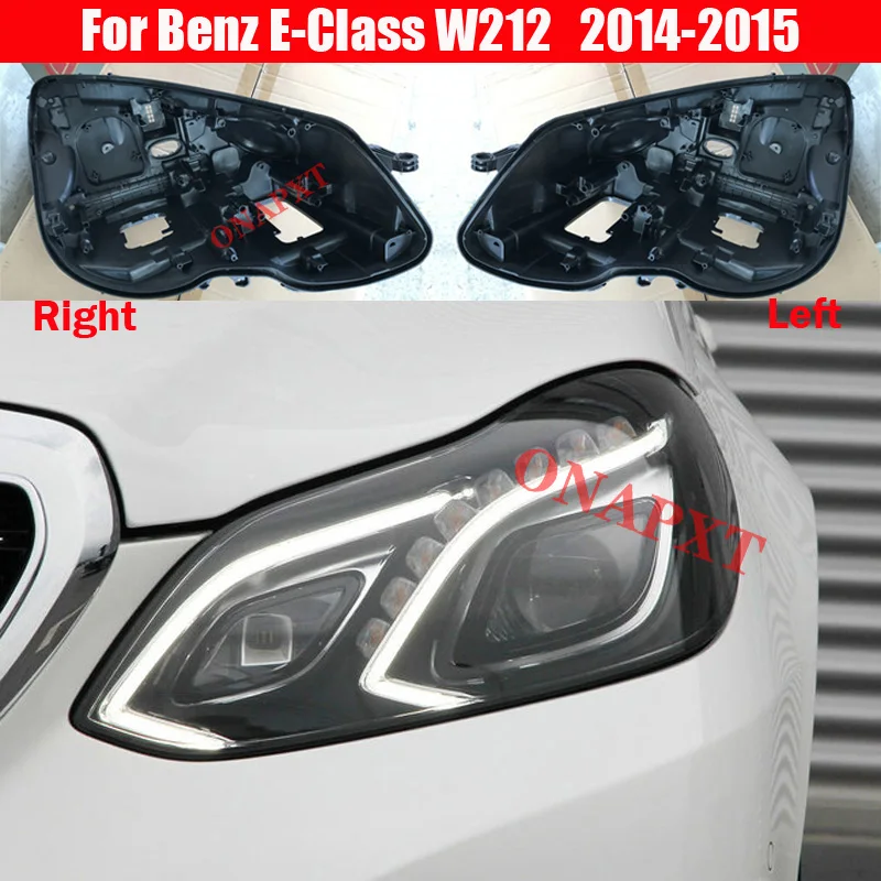 For Benz E class W212 E300 E350 2014-2015 Back Lamp Shell Plastic Protective Cover LED Headlight Rear Casing Shell Black Base