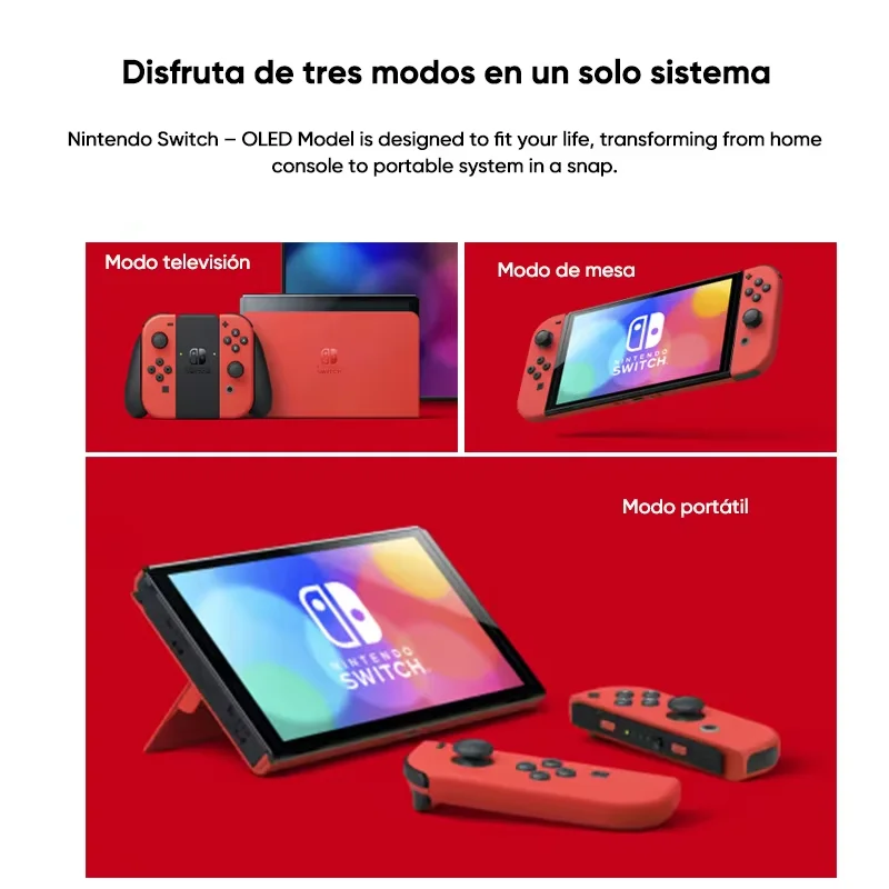 Nintendo Switch OLED Model Video Game Console with White Joy-Con 7 Inch OLED Screen Adjustable Console TV Tabletop Handheld Mode