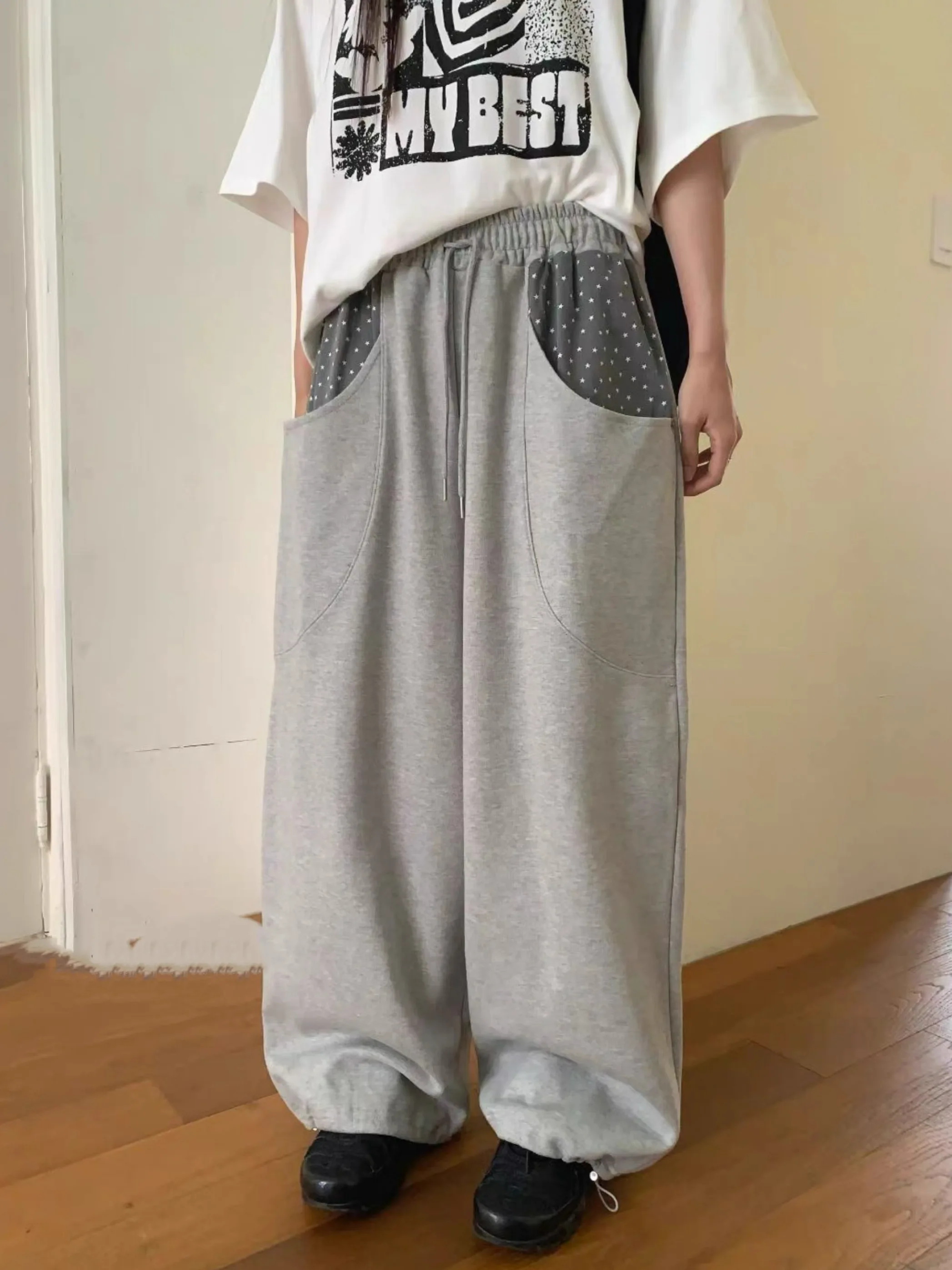 

Женские спортивные повседневные брюки Street Sle Retro Star Color Block: новинка осенне-зимнего сезона, удобные, дышащие, модные