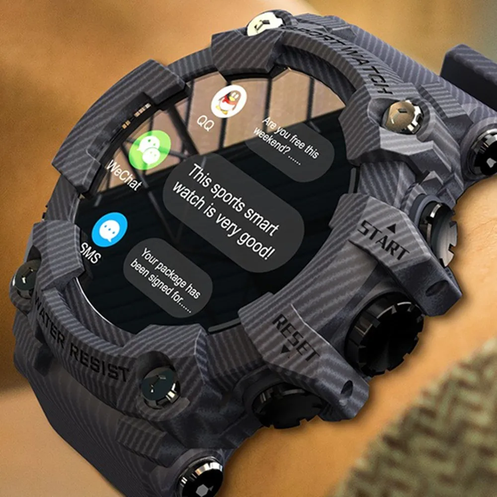 كامل شاشة تعمل باللمس اللياقة البدنية تعقب ساعة ذكية الرجال رصد معدل ضربات القلب ضغط الدم Smartwatch لنظام أندرويد Ios مقاوم للماء الرياضة