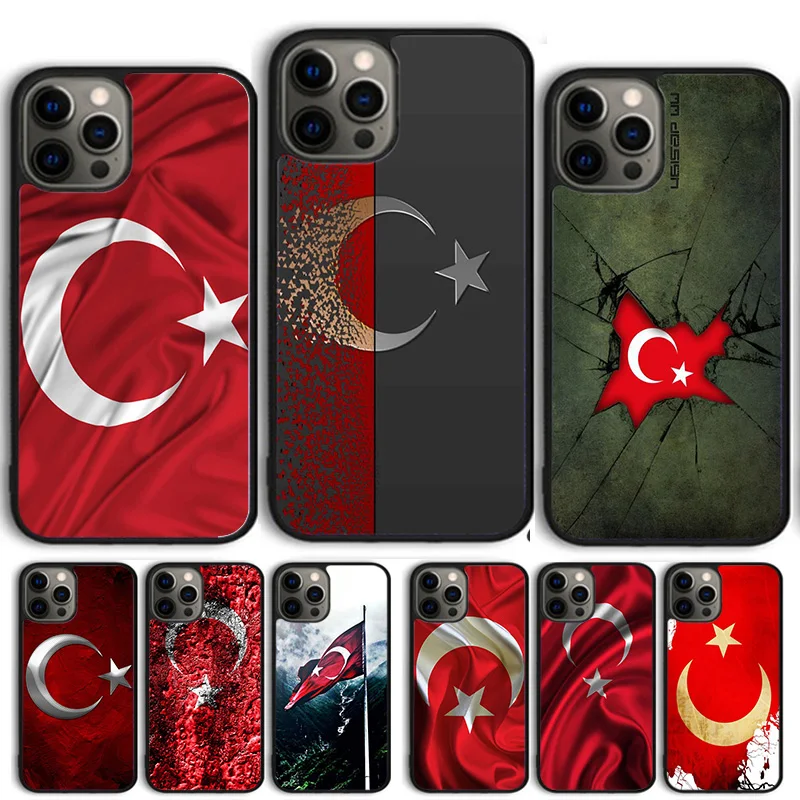 Republic Turkey Flag Ankara Phone Case Cover For iPhone 15 16 14 13 12 Pro Max mini 11 Pro Max XS XR Plus Coque Shell