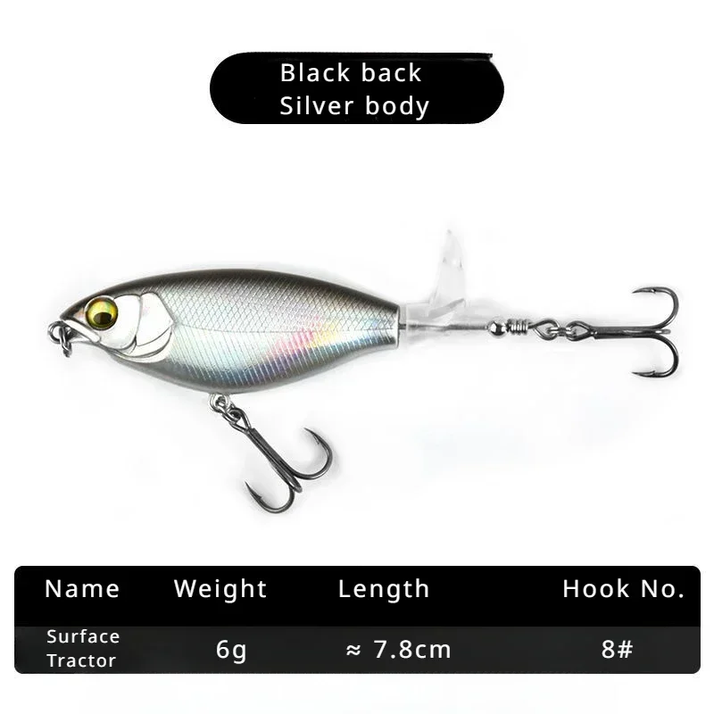 5 PC Lua Bait Fake Baits Floating Tractors Surface Ties Frying Pencil Propellers Freshwater Fishing Warble Bass Blackfish Lure image 4