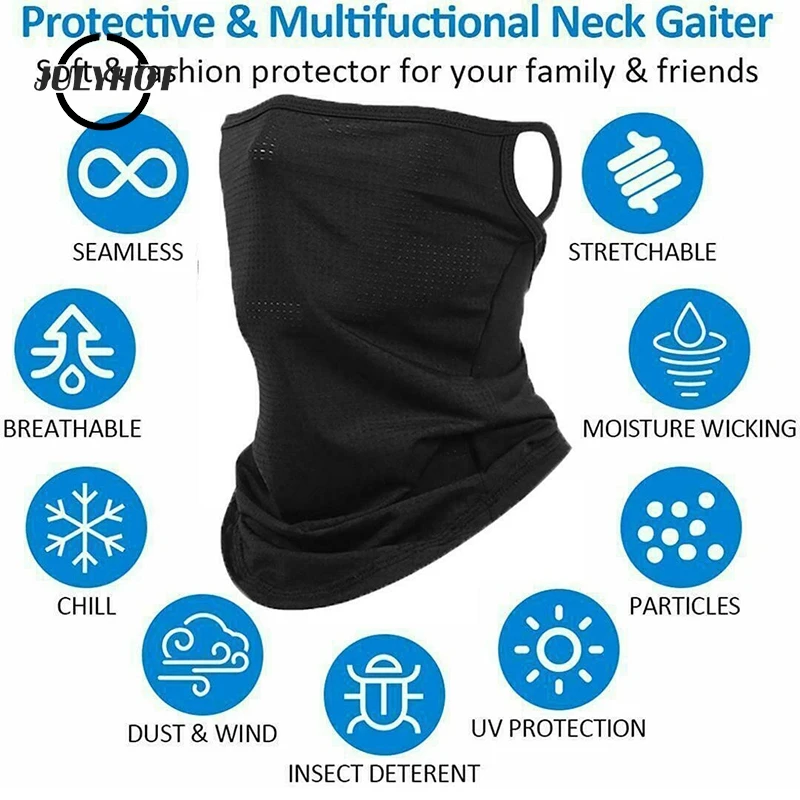 Men Women Summer Bandana Hanging Ear Triangle Face Mask Cycling Hunting Hike Fishing Ski Sports Outdoor Neck Warmer Scarf