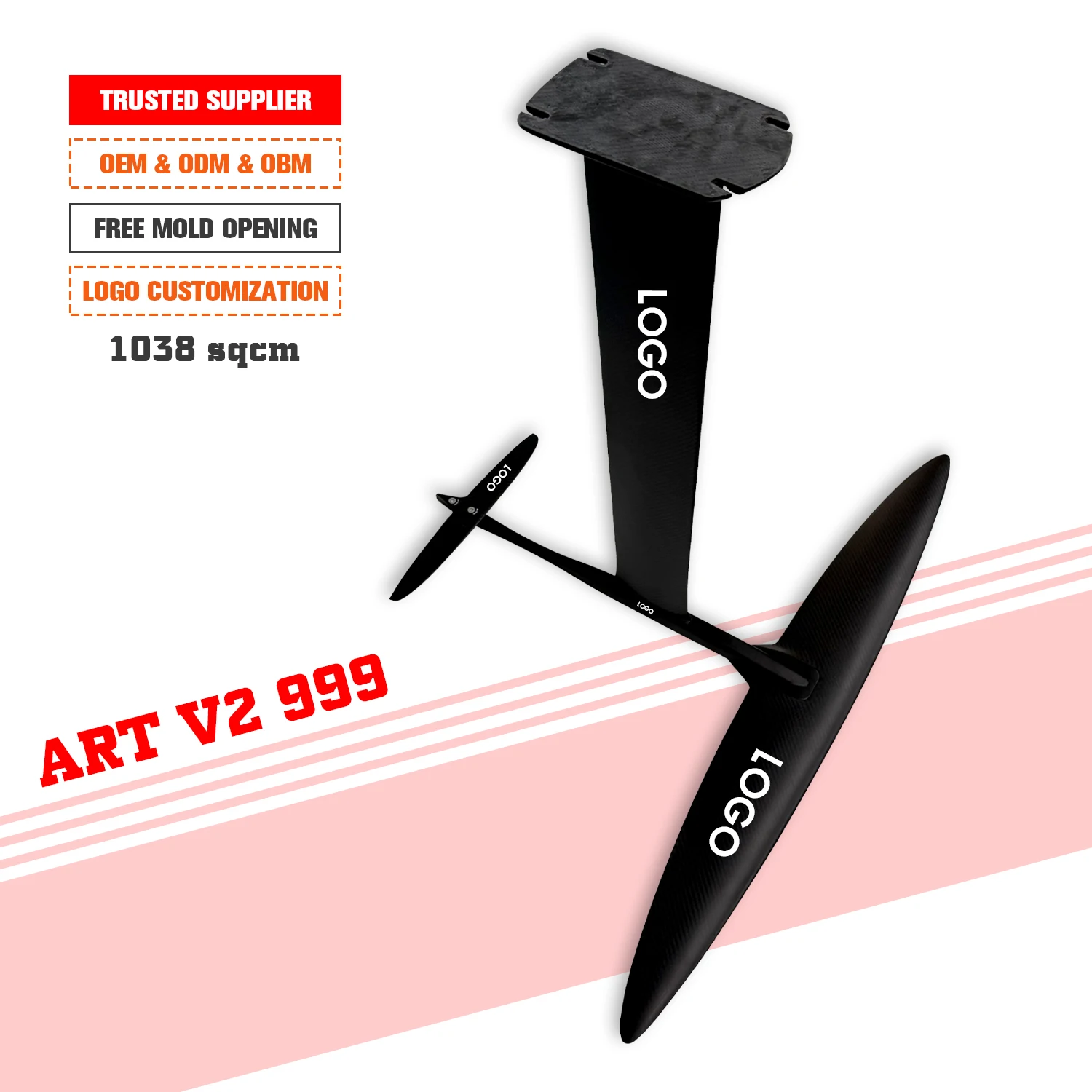 Hydroptère en Fiber de carbone pour jeu d'eau en plein air 999V2, pour planche SUP et aile de vent, zone 1038 m2, produits de Surf, vente en gros d'usine