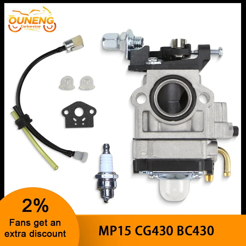 Walbro carburetor mower 1107 cg430 Carburetor MP15 1E40-5 43CC 52CC Carburetor CG430 CG520 BC430 BC520 brush cut lawn mower