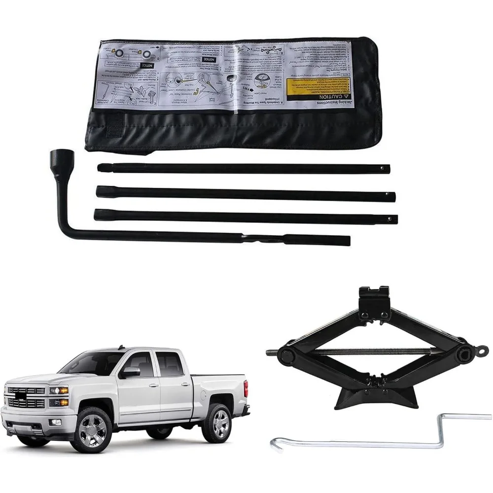 

Для Chevy Silverado 1500/GMC Sierra 1500, набор ключей для железных инструментов для запасных шин, замена 22969377 20782708 и ножничный автомобильный домкрат, завод