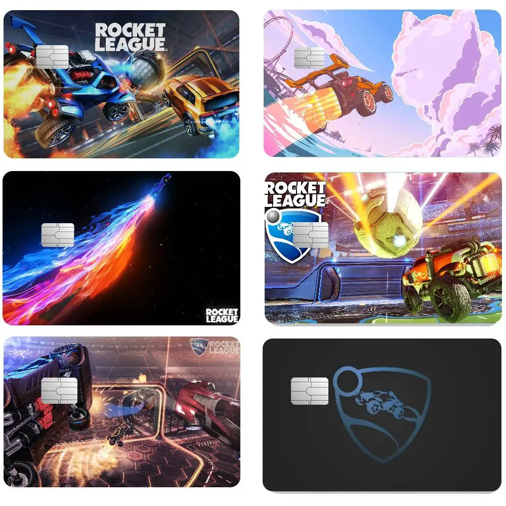 Game Rocket League Anime Cartoon 1 Set Of 4 Pcs Bear Skin Sticker Film Tape Case For Big Credit Debit Card Front Side