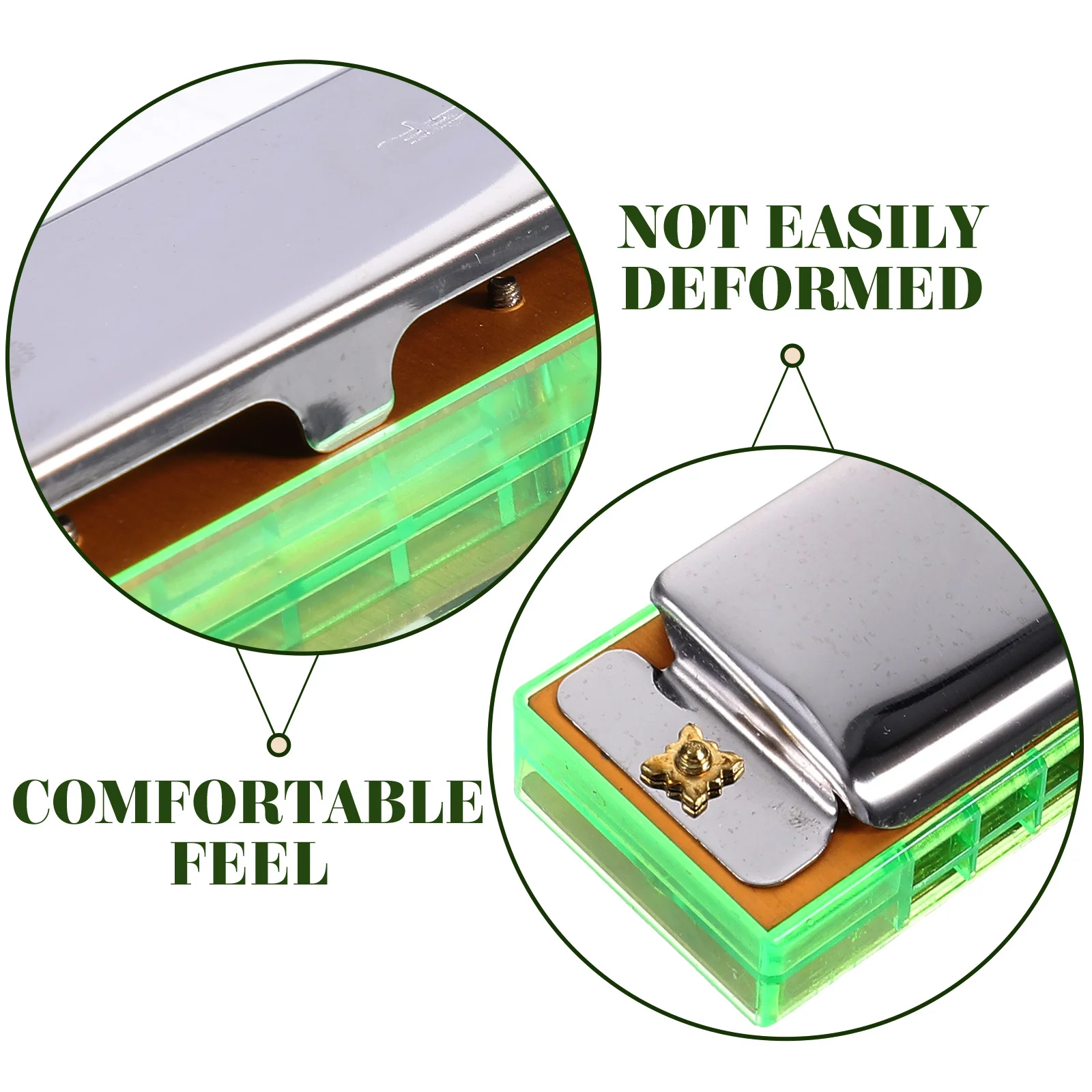 

1Pcs 24 Holes Complex Tone Metal Harmonica Key of C Durable Stable Musical Instrument Portable Metal Harmonica