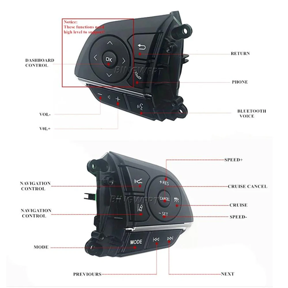 Multimedia Telephone Volume Cruise Control Button For Toyota Corolla Levin RAV4 2019 2020 2021 2022 Steering Wheel Switch view 4