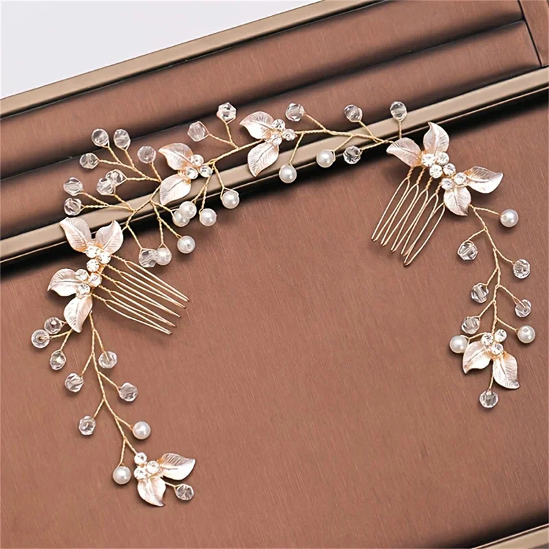 Bridal Hair Combs Headwear Wedding Hair Accessories Fashion Shaped Headdress Hair Bride Elegant Woman Hair Headbands