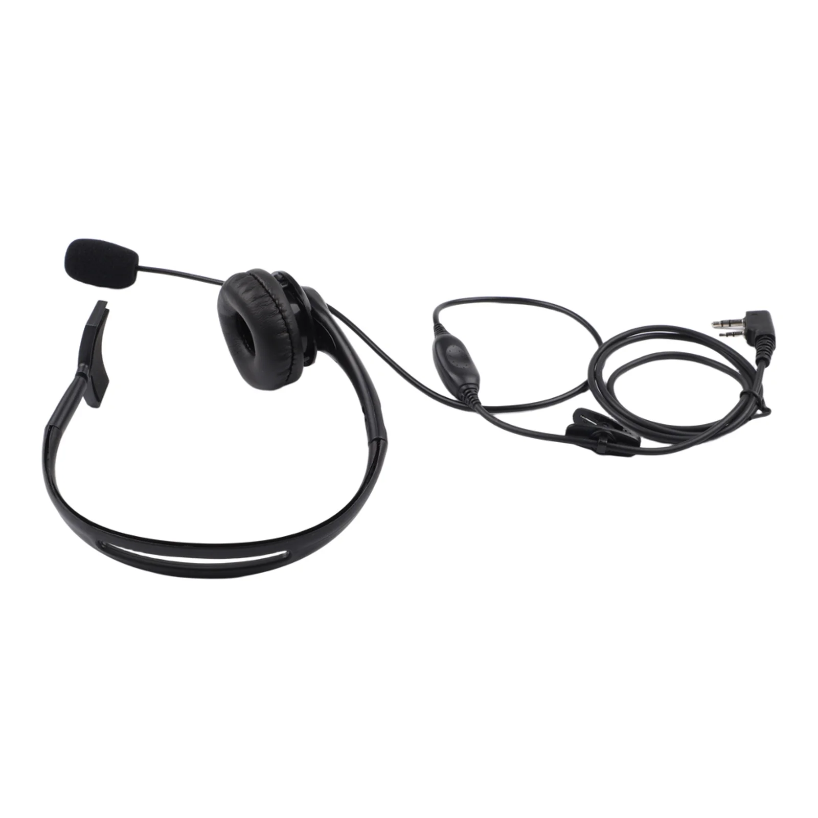 Comfort-Fit 2 Pin Microphone Headset for For KENWOOD 26 47 353 Models wi Secure Cable Management to Prevent Snagging