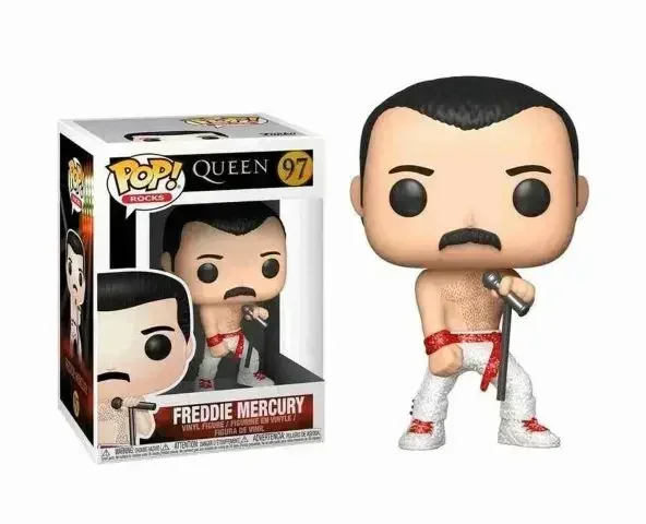 Funko Pop ROCKS Freddie Mercury 97# Queen FYE Exclusive PVC Vinyl Figure Diamond Collection Models Toys for Children