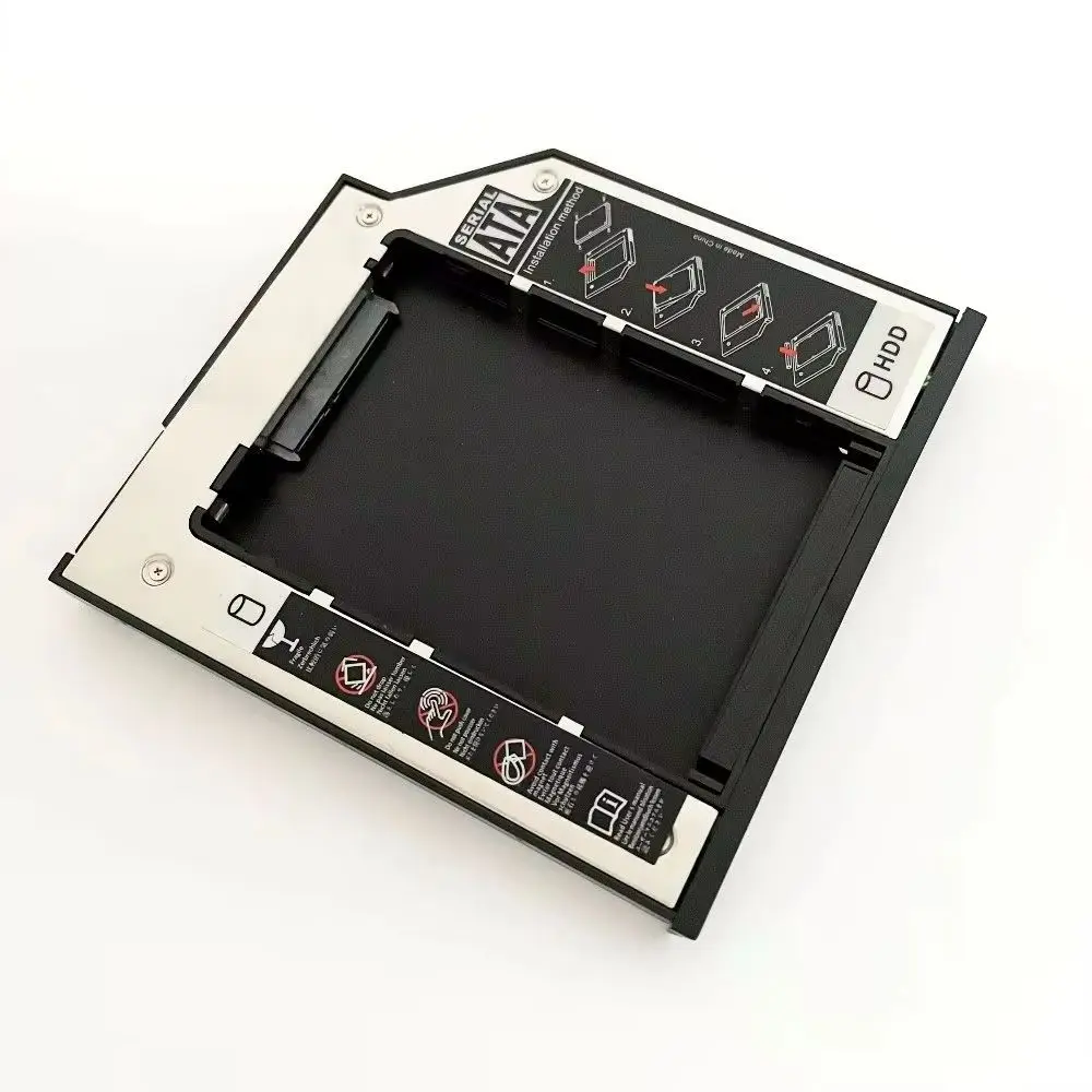 9.5mm 2nd 2.5 HDD Hard Drive Optical bay Caddy Frame with Eject Lock Latch for Dell E6400 E6500 M2400 M4400 M4500 E6410 E6510