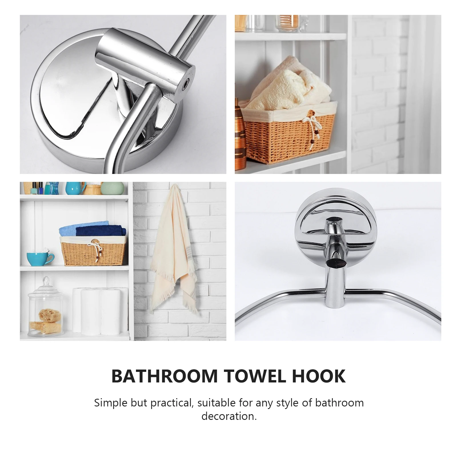 

Stainless Steel Towel Ring Bathroom Accessory Durable Rust Resistant Wall Mount Creative Design Elegant Home Decor