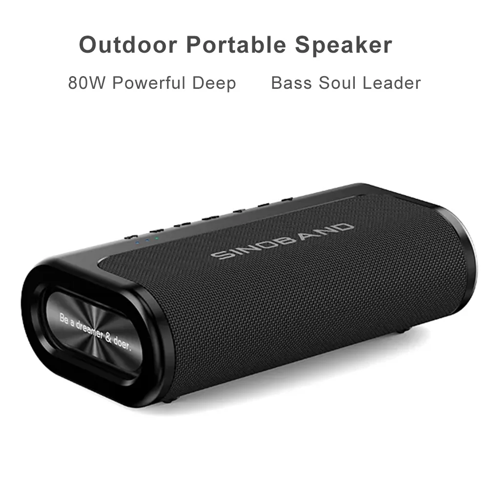 

XDOBO 80W Wireless Powerful Bass Speaker with 3 Drives BT 5.3 DSP IPX5 Waterproof 360° Panoramic Surround Sound Effect Subwoofer