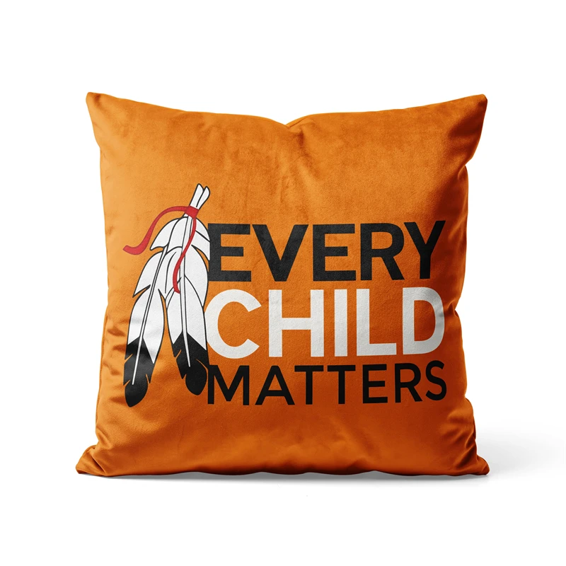 Gaslight Gatekeep Girlboss Every Child Matters 1 Throw Pillow Covers Cushion Cases Pillowcases for Sofa 45cm x 45cm