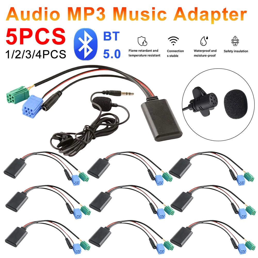 Auto Bluetooth-kompatibel 5,0 Aux Kabel Mikrofon Freis prec heinrich tung Handy kostenlos Anruf Adapter für Renault Megane Espace Kangoo