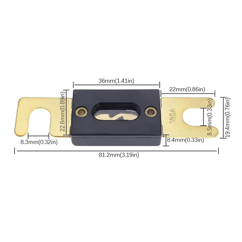 30A 40A 50A 100A 250A 300A 400A 500A ANL Automotive Fuse Holder Protection Controller view 4