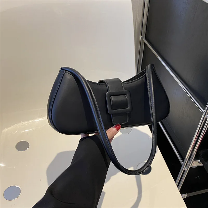 

Women Leather Shoulder Bag Fashion Casual Messenger Underarm Bags 2024 New Korean Small Texture Crossbody Sac Main Femme