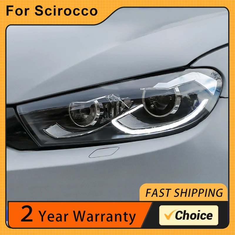 

Передняя фара для VW Scirocco R светодиодный фары 2008-2018, передняя фара, Стайлинг автомобиля, аксессуары для автомобиля