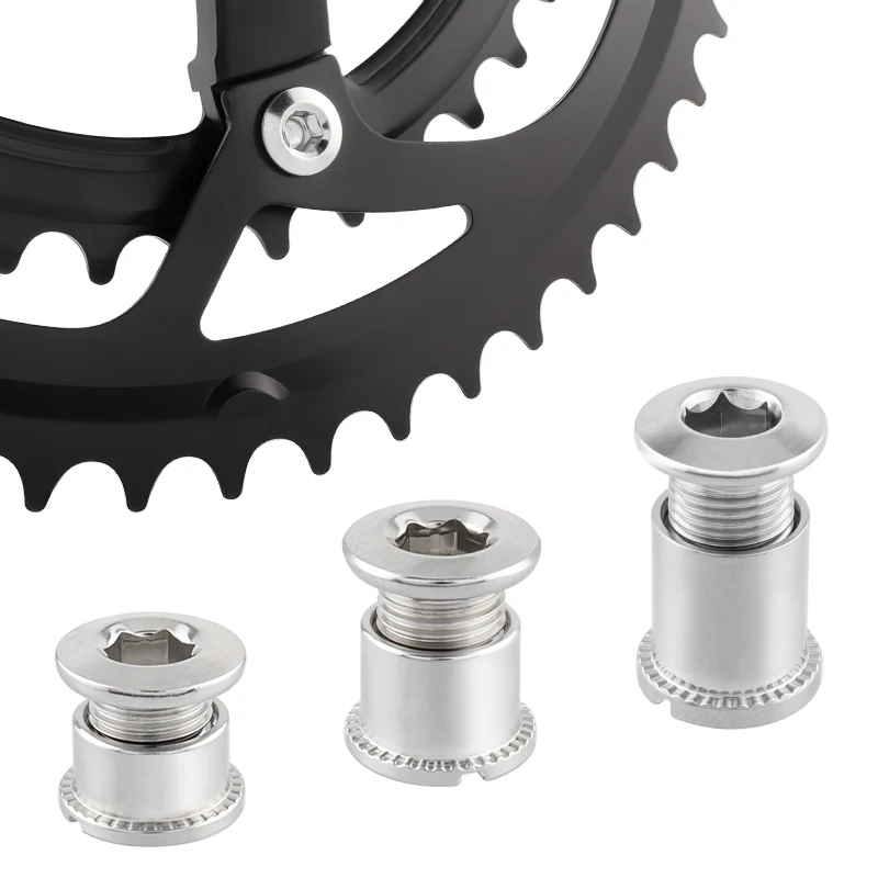 MUQZI 4/5 Pcs Bicycle Chainwheel Screws Single Double Three Disc Crank Screw MTB Road Bike Crankset Nut Chainring Bolts