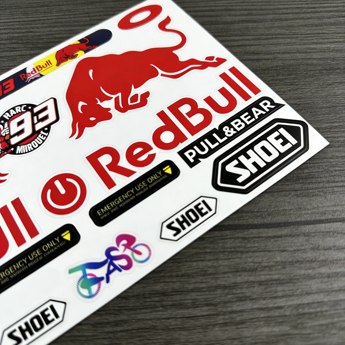 

Red Bull UV Resistant Reflective Motorcycle Decal For Yamaha Suzuki KTM Kawasaki Helmet