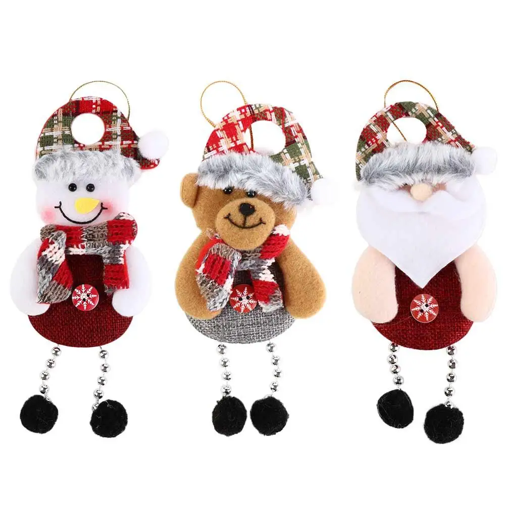

Cute Cloth Snowman Tree Pendant Elk Santa Claus Merry Christmas Ornament Decorative Hanging Christmas Decoration Xmas Gift