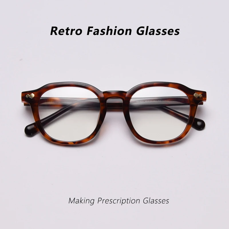 

Man Fashion Retro Polygon Glasses Ultra Light Acetate Eyewear Small Size Myopia Customized Optical Prescription Frames Woman