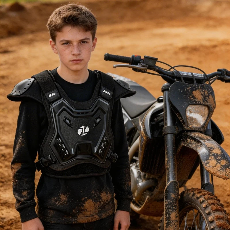 Kids Body Chest Spine Protector Protective Guard Vest Motorcycle Jacket Child Armor Gear For Motocross Dirt Bike Skating