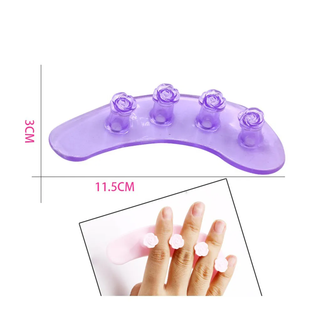 

2 шт. силиконовые разделители для пальцев в форме розы, гибкие разделители для ногтей, идеальный инструмент для маникюра, портативные разделители для пальцев рук и ног для домашнего использования