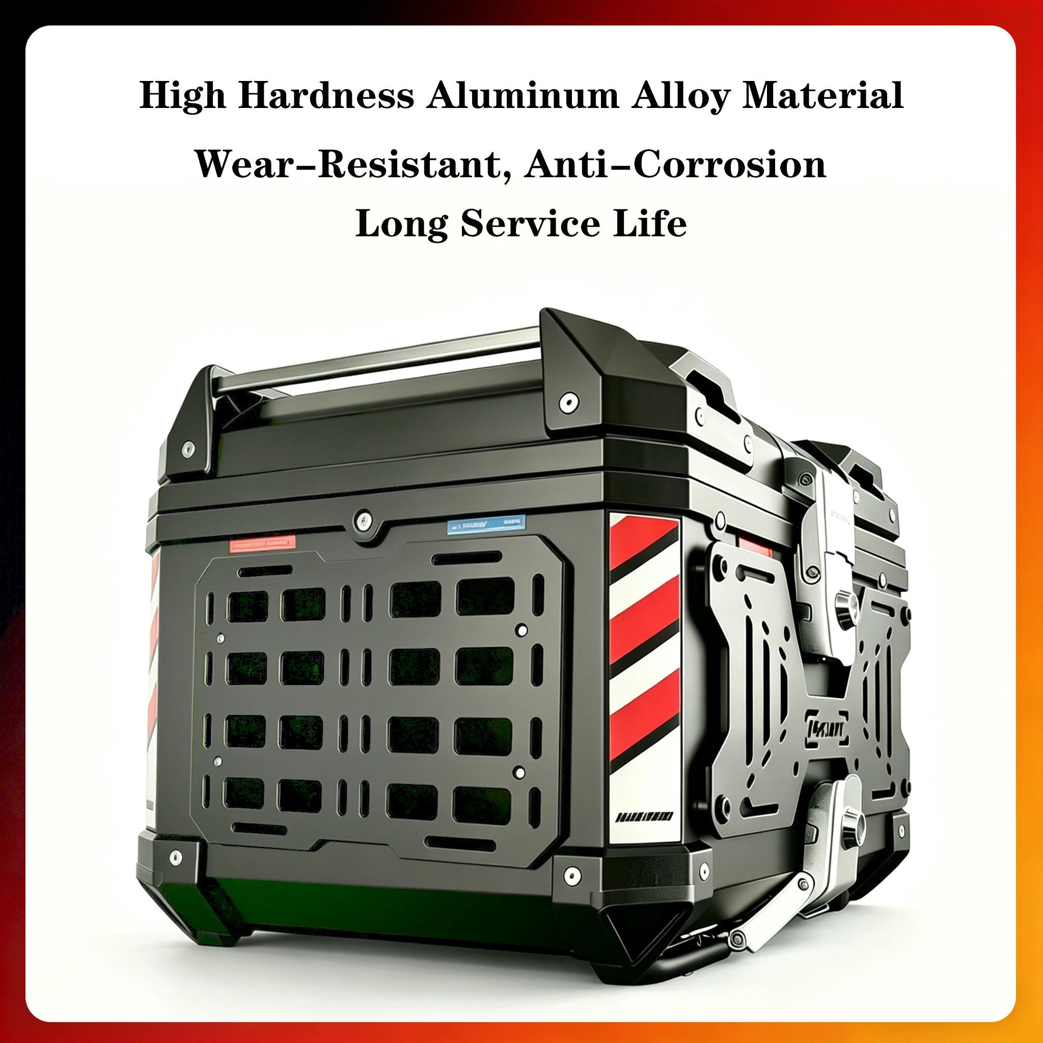 Trunk Molle Panel Motorcycle Top Case Tactical Storage Box Aluminum Alloy Universal Side Box Modular Organizer Quick-Mounting