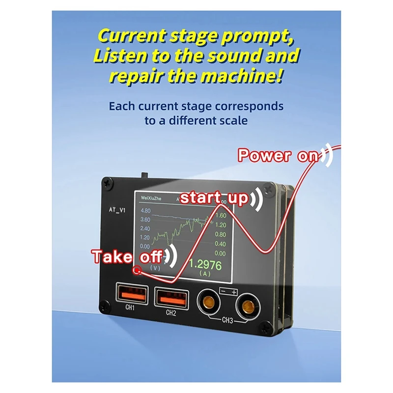 B62B UART Fault Analyzer ATV1 Multi-Function Ammeter High-Precision 0.1mA Sampling Digital Display for Android Phone Repair