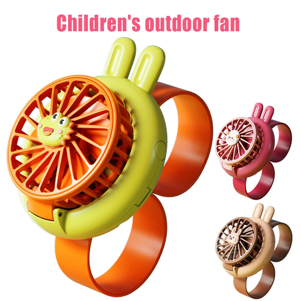 

Мини-складной вентилятор с милыми животными, вентилятор для часов, USB-зарядка, мини-вентилятор, трехскоростная кнопка блокировки от детей, подходит для мальчиков, подарок, 1 шт.